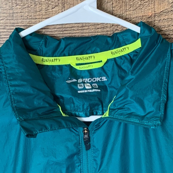 Brooks LSD windbreaker jacket teal blue Medium - Picture 3 of 10
